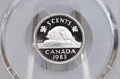 1983 Canadian 5 Cent - Graded PR69 Deep Cameo Proof - 5 Cent Canada 1983 - Queen Elizabeth II -