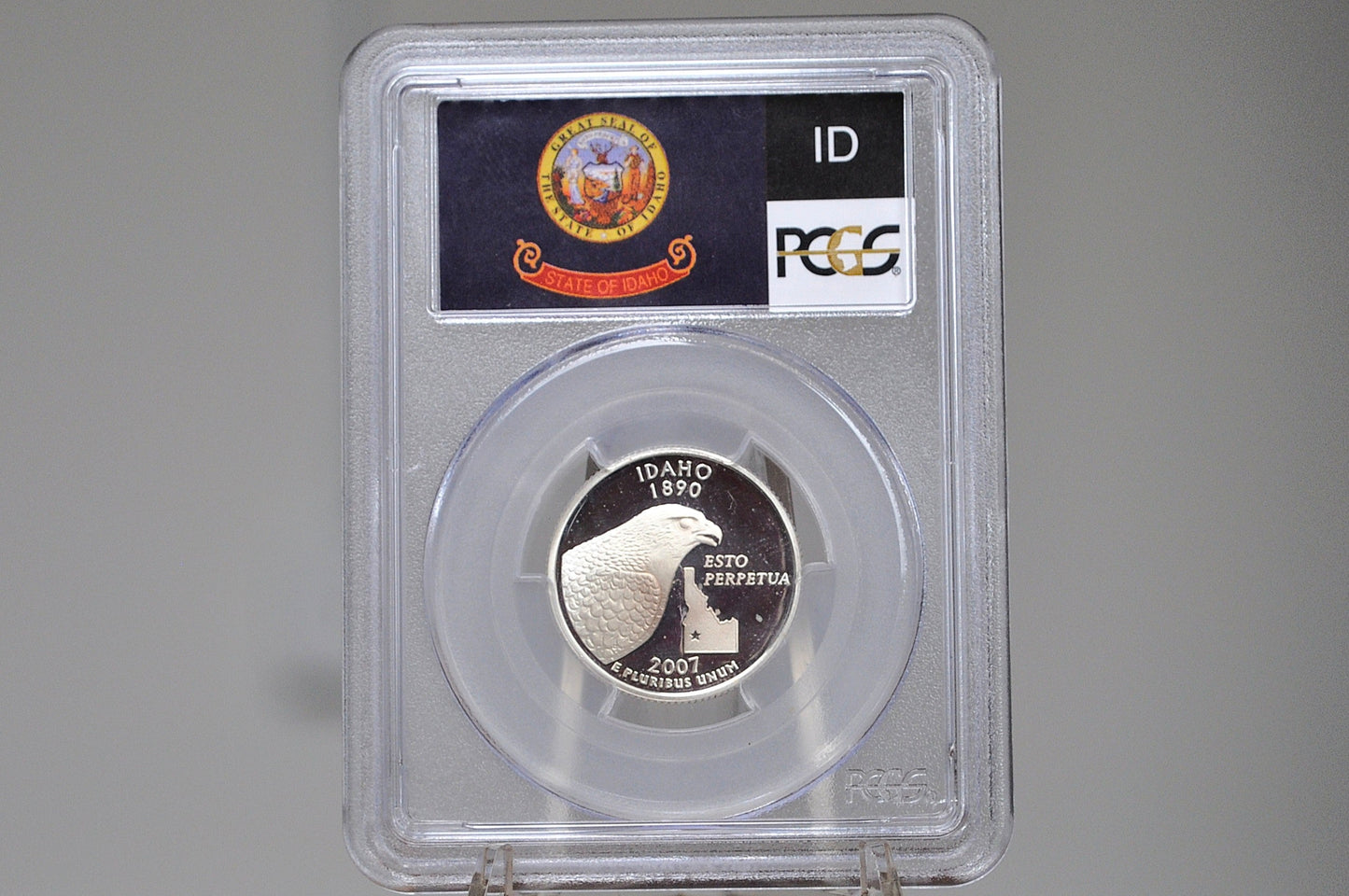 2007-S Idaho Silver Proof Idaho Quarter - Graded PCGS PR69 Deep Cameo - San Francisco Mint - 2007 Proof State Quarter 2007-S