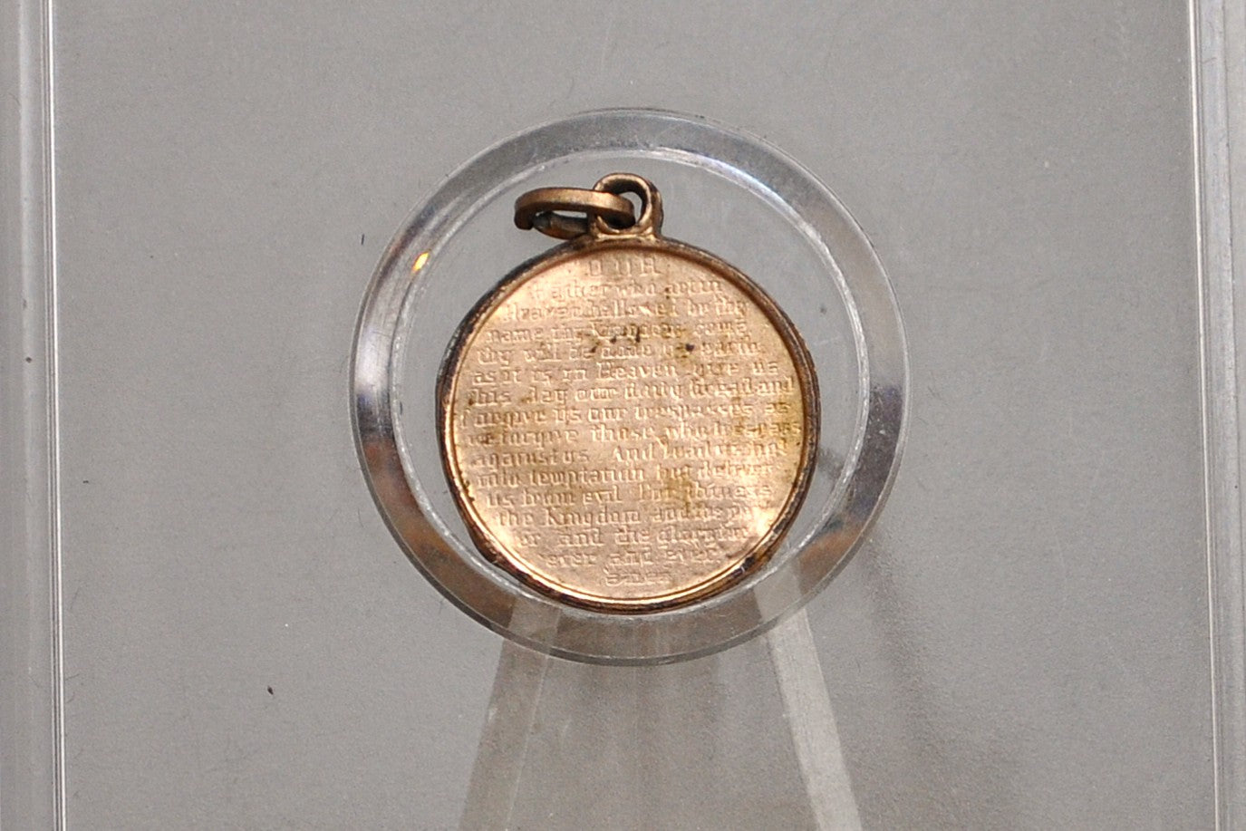 Beautiful 9K Rose Gold The Lord's Prayer Pendant - Catholic Medals - Christianity Pendants - Our Father Prayer