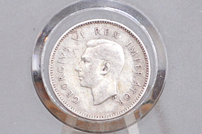 1945 Silver South Africa 3 Pence - F/VF Condition - 80% Silver - Three Pence Coin 1945 UK Issue South Africa -