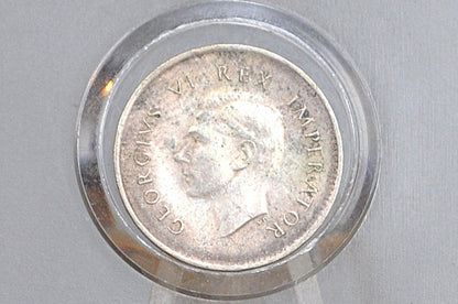 1941 Silver South Africa 3 Pence - F/VF Condition - 80% Silver - Three Pence Coin 1941 UK Issue South Africa -