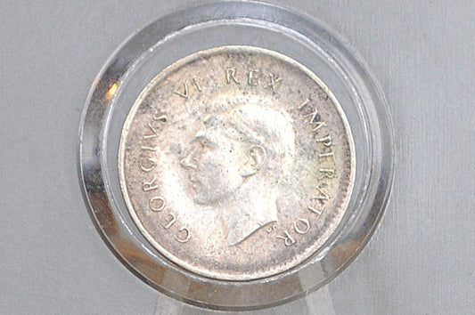 1941 Silver South Africa 3 Pence - F/VF Condition - 80% Silver - Three Pence Coin 1941 UK Issue South Africa -