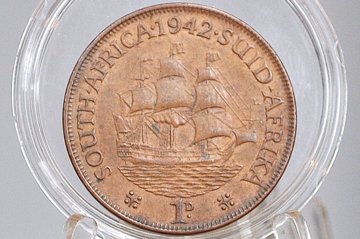 1942 South Africa 1 Penny UK Issue - Great Condition - George VI - Great Coin for a Collection -