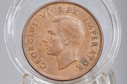 1941 South Africa 1 Penny UK Issue - Great Condition - George VI - Great Coin for a Collection -