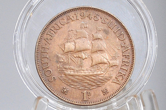 1945 South Africa 1 Penny UK Issue - Great Condition - George VI - Great Coin for a Collection -