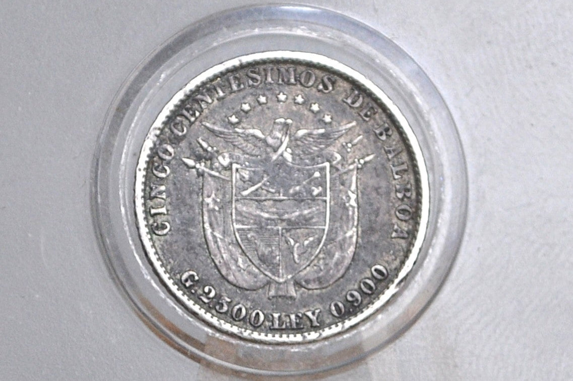 Rarer 1904 Panama 5 Centesimos  - Great Condition - Only 1,500,000 Made 1904 Panama 5 Cent Balboa