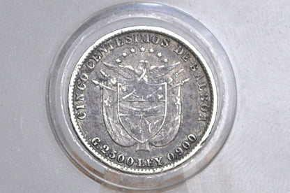Rarer 1904 Panama 5 Centesimos  - Great Condition - Only 1,500,000 Made 1904 Panama 5 Cent Balboa