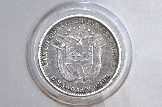 Rarer 1904 Panama 5 Centesimos  - Great Condition - Only 1,500,000 Made 1904 Panama 5 Cent Balboa