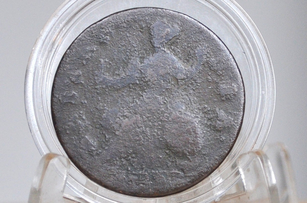 1739 UK Halfpenny - 1739 Great Britain 1/2 Penny - Copper Half Penny 1739 - King George II - Unique Coins -