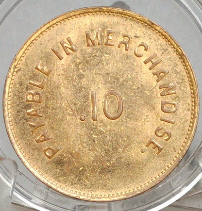 Abraham Lincoln Ten Cents Payable In Merchandise Trade Token - .10 Cent Payable In Merchandise Abraham Lincoln Token