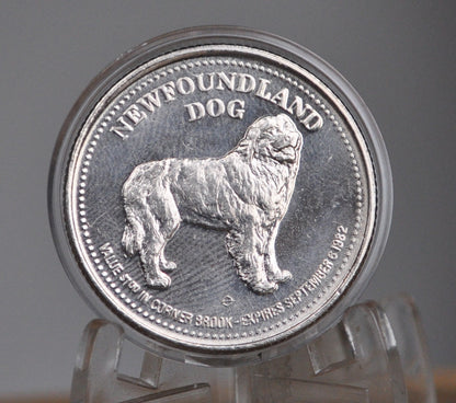 1982 Corner Brook Newfoundland Dog Trade Dollar - Corner Brook, Newfoundland Dog Canada Commemorative Token