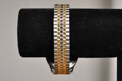 Stunning Gitano Gold and Silver Tone Day & Date Indicator Analog Watch - Working - Expansion Band - Water Resistant