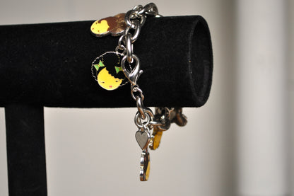 Cute Gwen Stefani Harajuku Lovers Charm Enamel Bracelet - 8 Inches - Gwen Stefani Jewelry