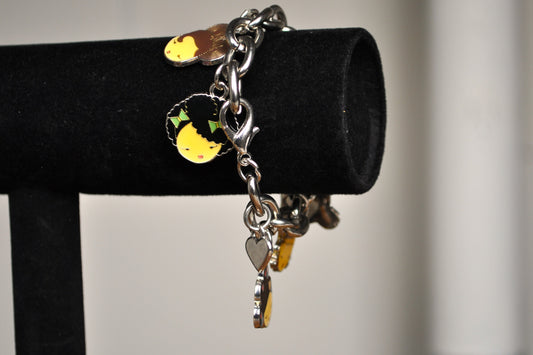 Cute Gwen Stefani Harajuku Lovers Charm Enamel Bracelet - 8 Inches - Gwen Stefani Jewelry