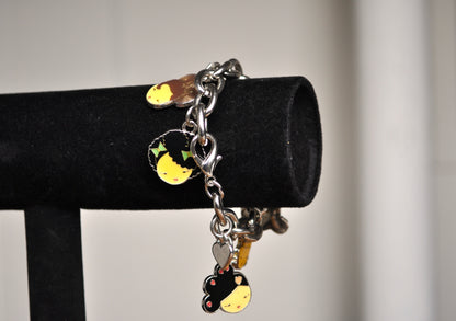 Cute Gwen Stefani Harajuku Lovers Charm Enamel Bracelet - 8 Inches - Gwen Stefani Jewelry