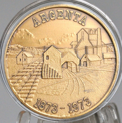1873-1973 Argenta, Illinois Centennial Token - 100 Year Commemorative Argenta Centennial 1873-1973 Token