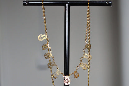 Beautiful Tiny Owl Charm Laser Cut Copper Necklace - 16 Inches - Athena Necklace