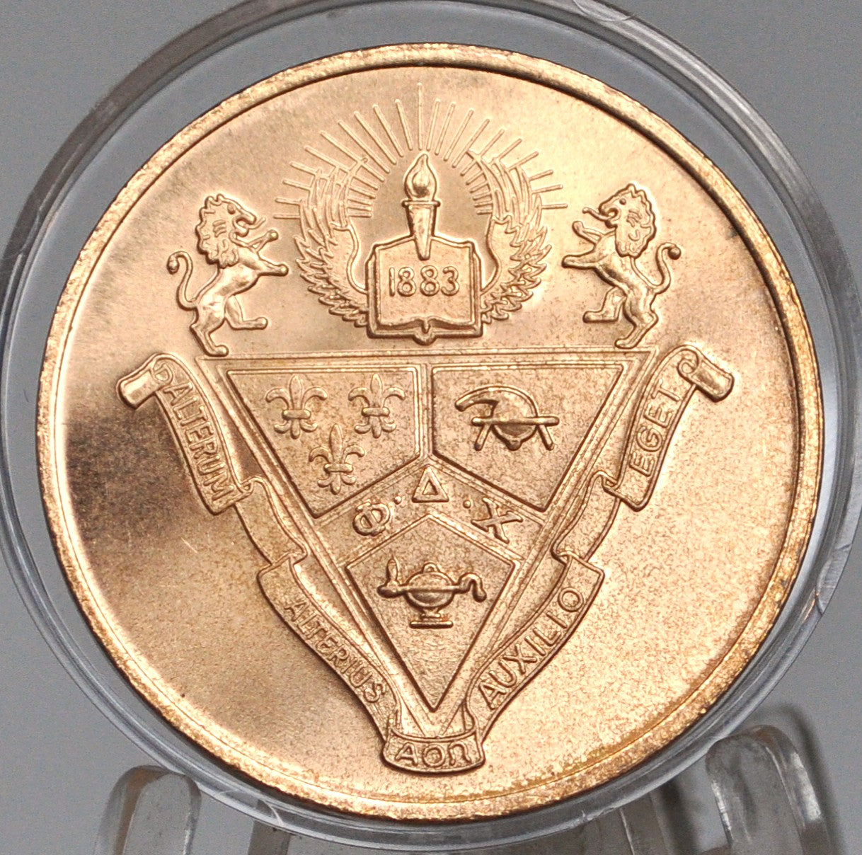 50th Grand Council of Phi Delta Chi, Boston 1973 - Phi Delta Chi 50th Grand Council Medallion - Phi Delta Chi 1973 Boston Frat Token