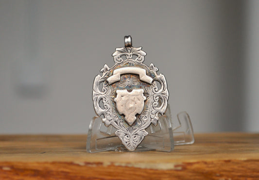 Antique 1897-1898 Vauxhall Rangers Football Club Midfielder Award Medal - C. Turner Recipient - Sterling Silver Soccer Medal - Vauxhall Rangers FC