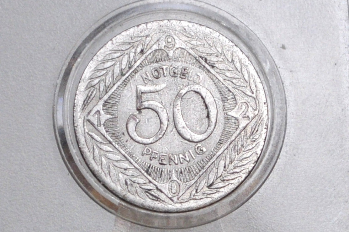 Rare 1920 Stadt-Ohligs Prussian Rhine 50 Pfennig  - Great Condition - Notgeld - German Weimar Republic Rhineland -