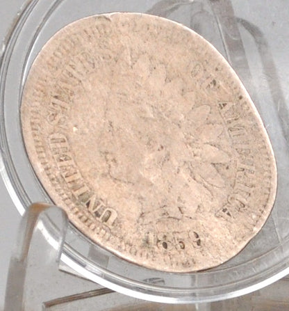 1859 Elongated/Flattened Indian Head Penny - Vintage Elongated Indian Head Penny Cent 1859