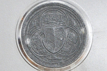 Rare 1919 Stadt-Baden-Baden Prussian Rhine 10 Pfennig  - Great Condition - Emergency Coinage - Notgeld - German Weimar Republic -