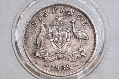 Australian Silver Sixpence - Choose by Date - Australian Six Pence 6 Pence From Australia