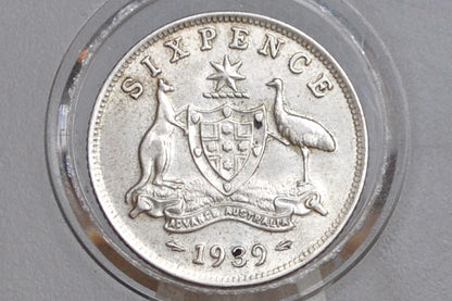 Australian Silver Sixpence - Choose by Date - Australian Six Pence 6 Pence From Australia