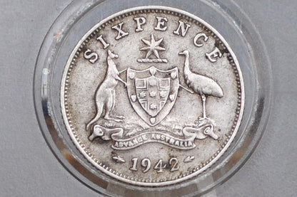 Australian Silver Sixpence - Choose by Date - Australian Six Pence 6 Pence From Australia