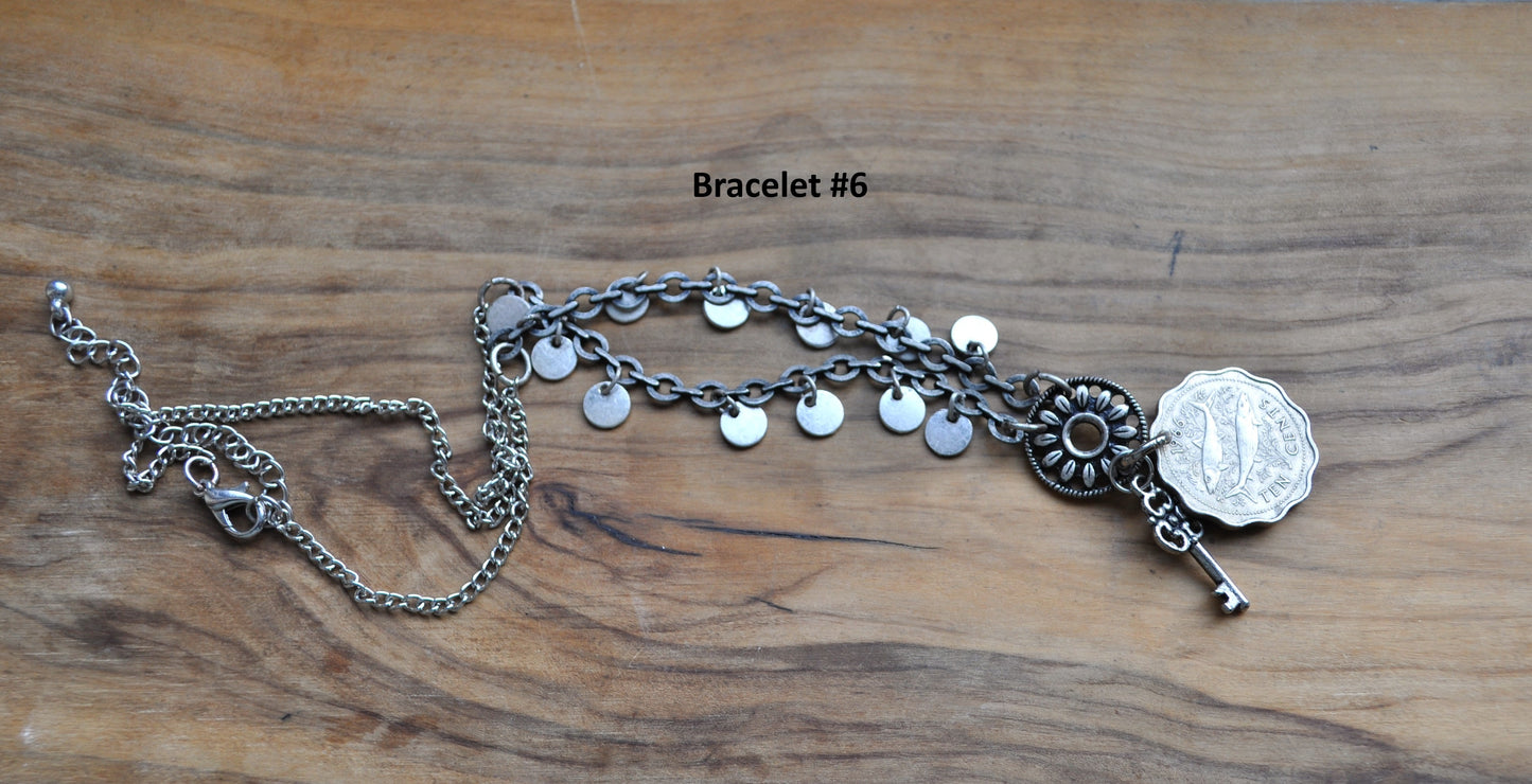 Vintage Coin Necklaces Coin Charms, Travel Charm Necklace, Choose by Necklace! Coin Charm Necklace, Heritage Charms