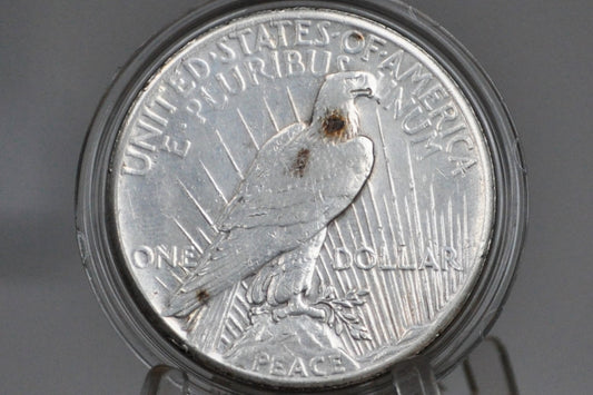 1928 Peace Dollar, Key Date - AU Details, Cleaned - Philadelphia Mint - 1928 P Silver Dollar Key Date 1928 Peace Dollar