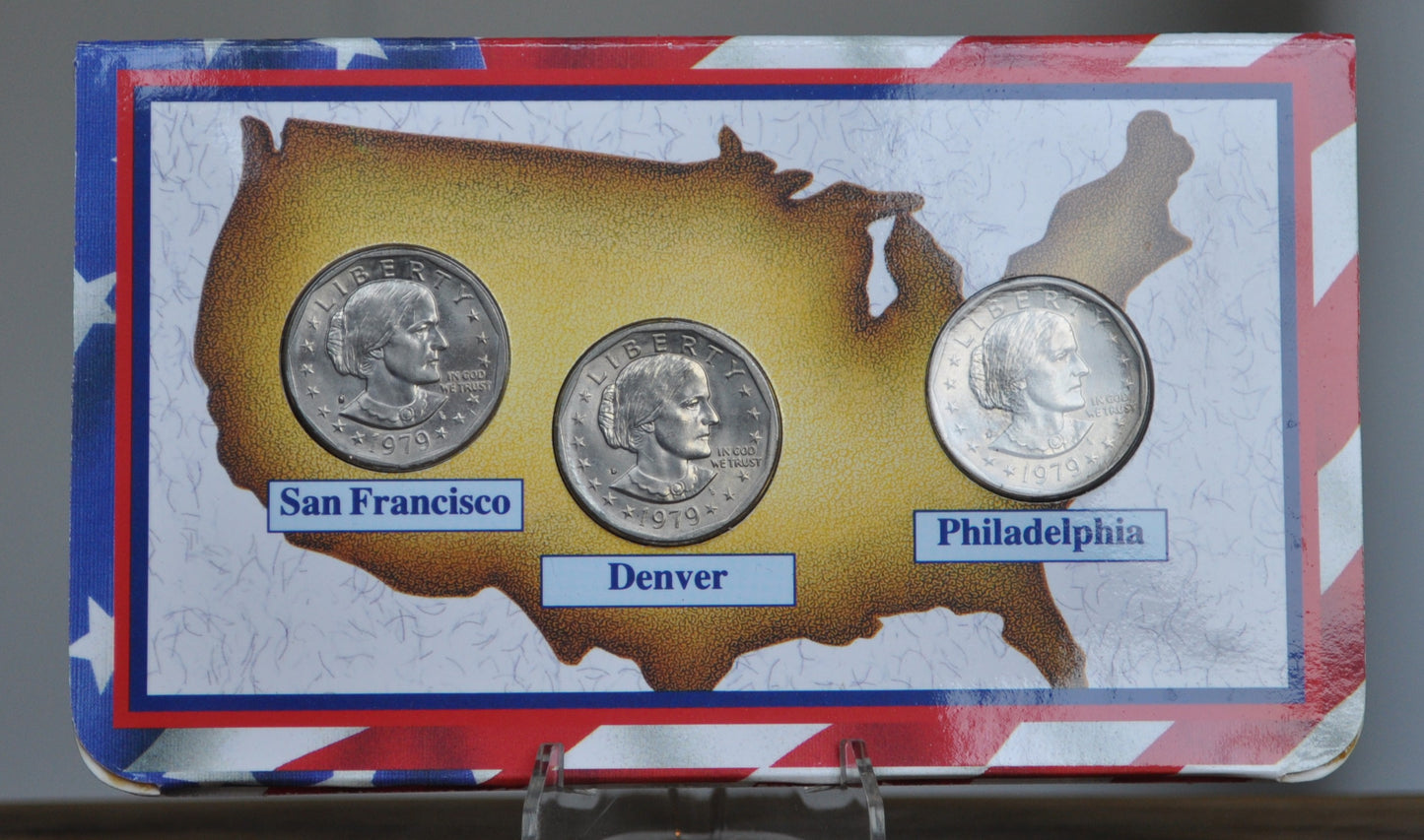 1979 United States Susan B. Anthony Dollar Mint Set - Denver Mint, Philadelphia Mint - 1979 US Dollar Coins Mint Set -