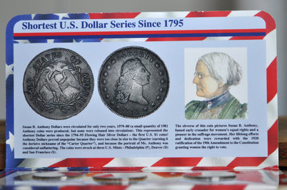 1979 United States Susan B. Anthony Dollar Mint Set - Denver Mint, Philadelphia Mint - 1979 US Dollar Coins Mint Set -