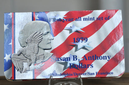 1979 United States Susan B. Anthony Dollar Mint Set - Denver Mint, Philadelphia Mint - 1979 US Dollar Coins Mint Set -