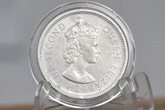 1960 Hong Kong One Dollar - Great Grade / Condition - Queen Elizabeth II - 1 Dollar Hong Kong -