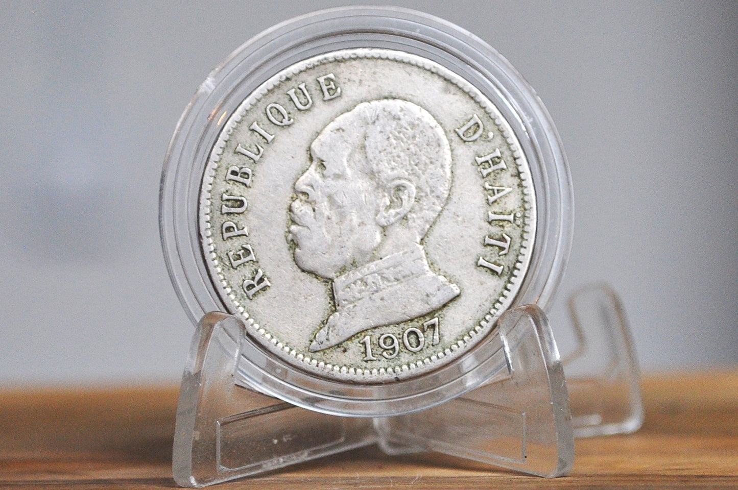 Rarer 1907 Haiti 50 Centimes - VF Condition -First Republic of Haiti - Haiti 50 Cent 1907 -