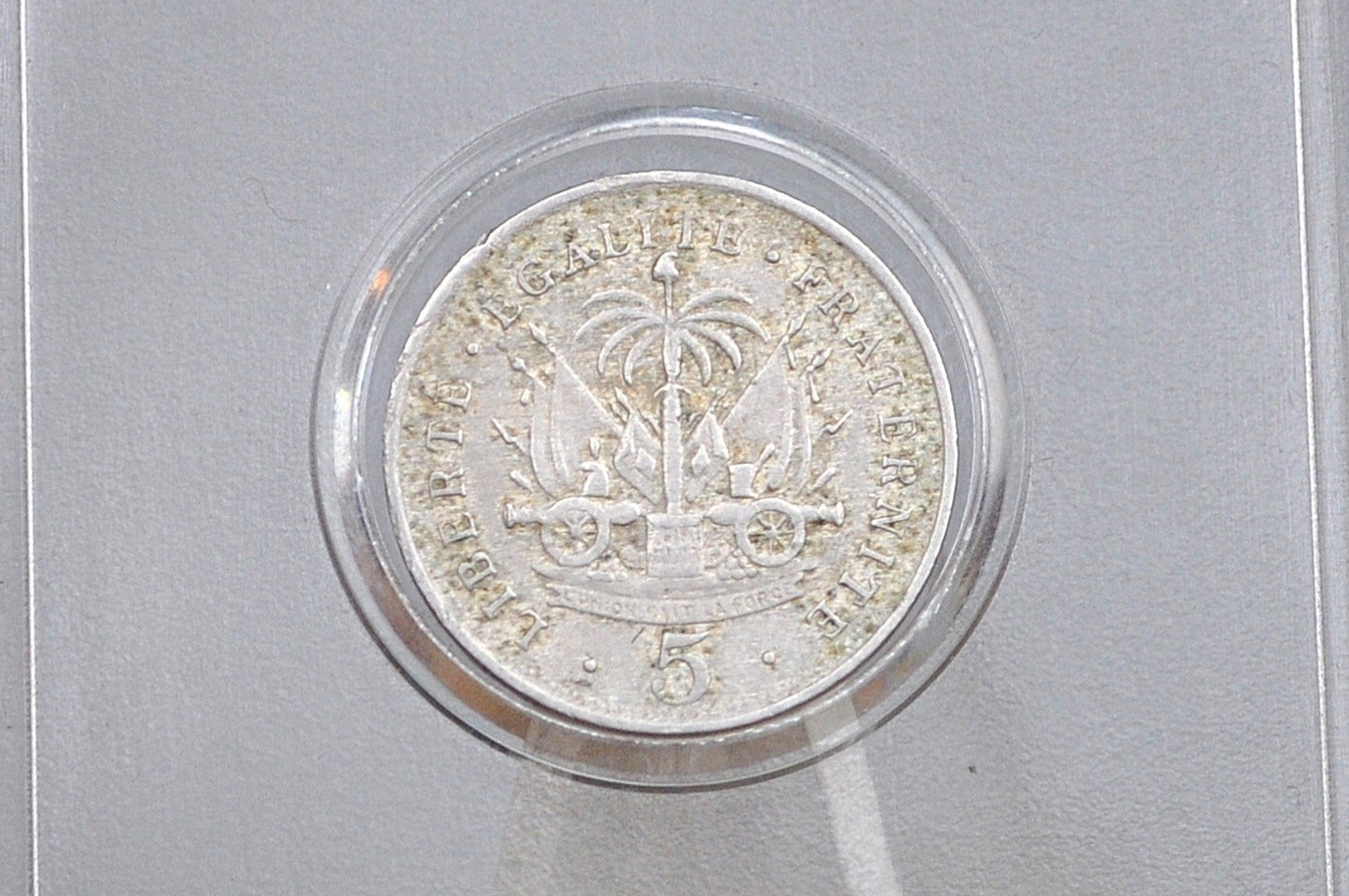 Rarer 1905 Haiti 5 Centimes - XF Condition - First Republic of Haiti - Haiti 5 Cent 1907 -