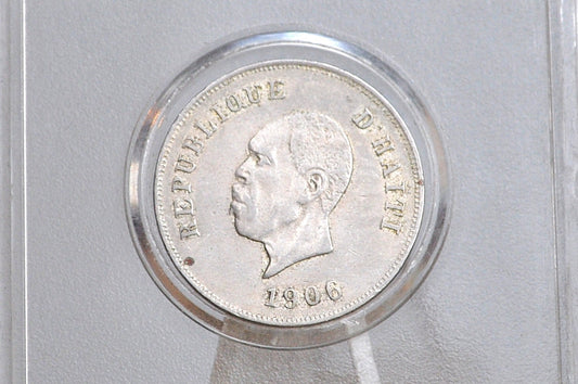 Rarer 1906 Haiti 10 Centimes - AU Condition - First Republic of Haiti - Haiti 10 Cent 1906 -