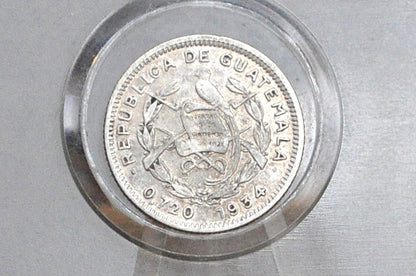 Rarer 1934 Silver Guatemala 5 Centavos - Great Condition - Republic of Guatemala Coin - Guatemala Quetzal -