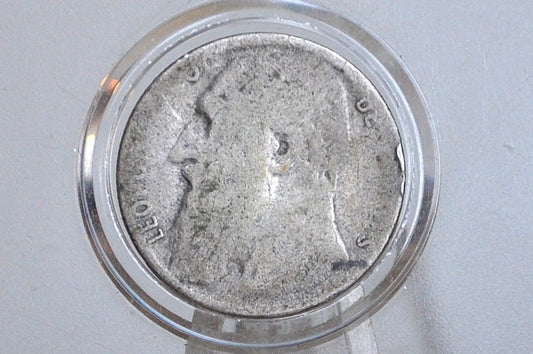 1901 Belgium 50 Centimes - Great Condition  - Leopold II - French Text - 1901 Belgium 50 Cents -