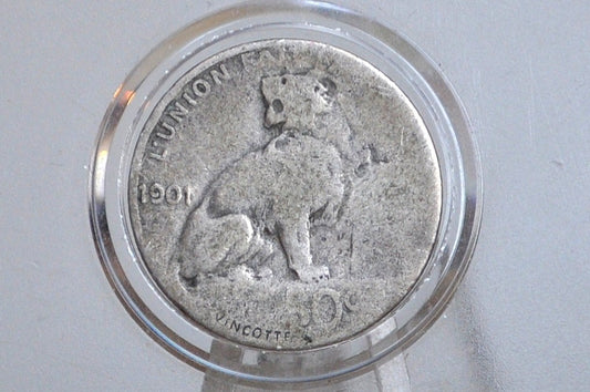 1901 Belgium 50 Centimes - Great Condition  - Leopold II - French Text - 1901 Belgium 50 Cents -