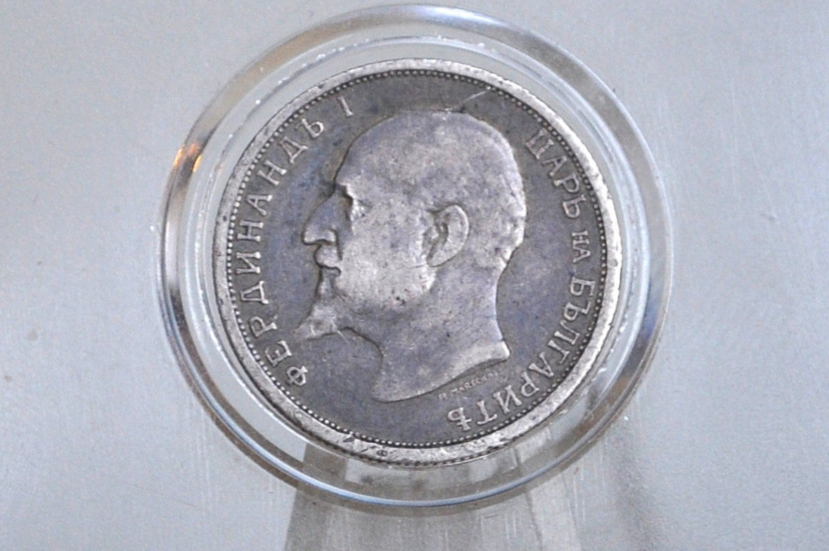 Bulgaria 1912 Silver 50 Stotinki - Ferdinand I - VF/XF Condition - Silver Bulgarian Stotinki -