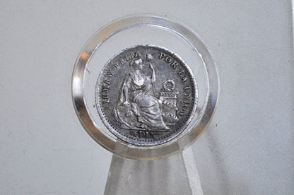 1903 Silver Peru 1/2 Dinero - 1903 One Half Dinero TF  - Great Condition - Republica Peruana Lima - Banco Central De Reserva Del Peru -