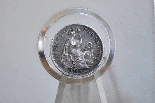 1903 Silver Peru 1/2 Dinero - 1903 One Half Dinero TF  - Great Condition - Republica Peruana Lima - Banco Central De Reserva Del Peru -