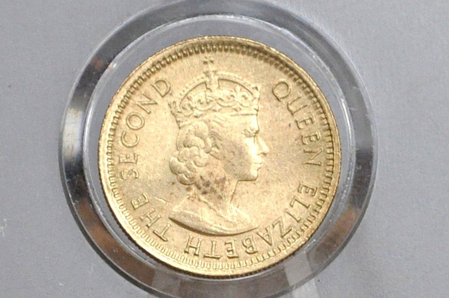 1965 Hong Kong Five Cents - Great Grade / Condition - Queen Elizabeth II - 5 Centimes Hong Kong -