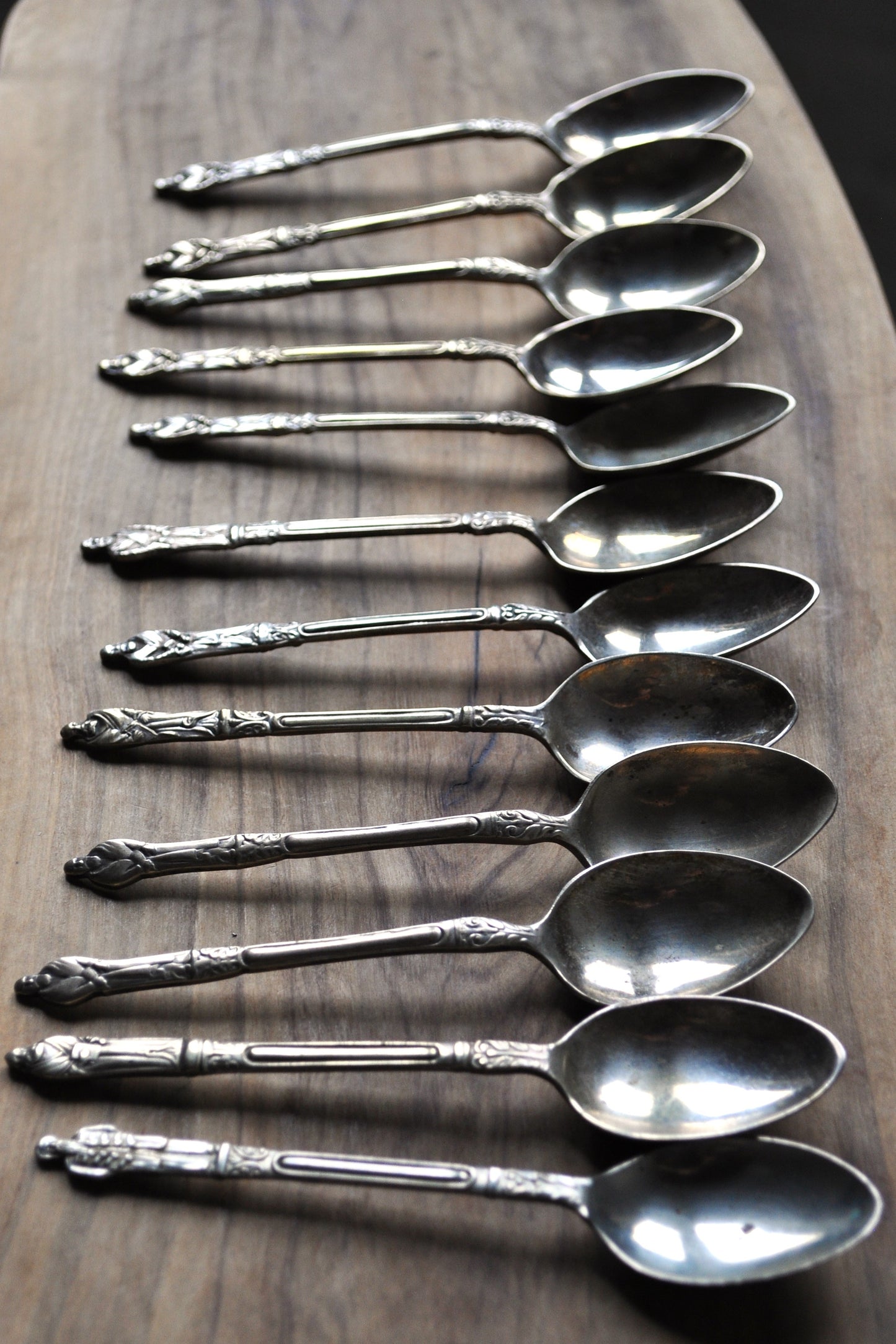 Antique 12 Apostle Silverplated Spoons - American Silverware Company Apostle Spoons - Followers of Jesus Silverware