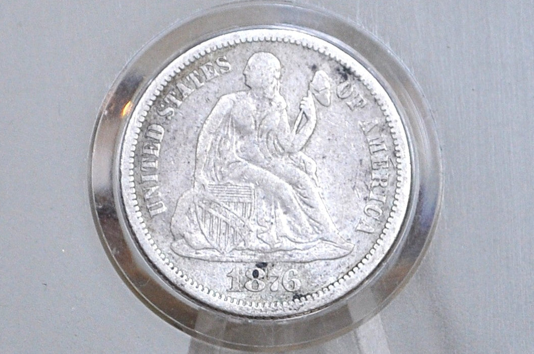 1876 Seated Liberty Dimes  - Very Fine Condition - 1876 Silver Dime / 1876 Liberty Seated Dime -