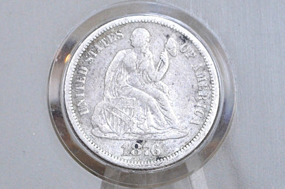 1876 Seated Liberty Dimes  - Very Fine Condition - 1876 Silver Dime / 1876 Liberty Seated Dime -
