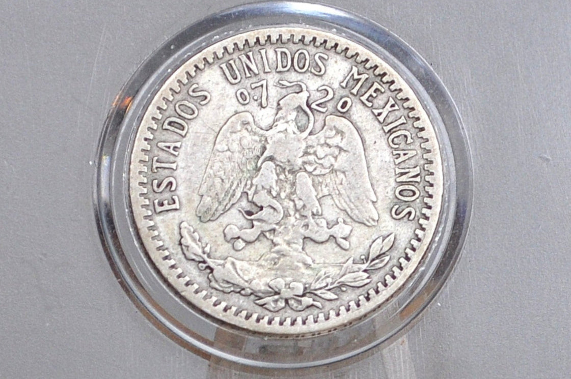 1930 Silver Mexican 20 Centavos - F/VF Condition - Mexico City Mint - Mexican Republic Coins -