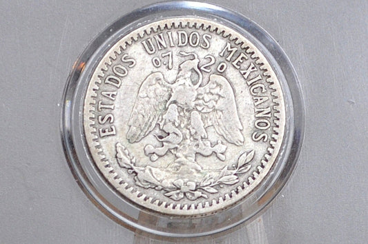 1930 Silver Mexican 20 Centavos - F/VF Condition - Mexico City Mint - Mexican Republic Coins -